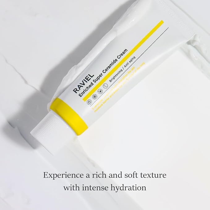 RAVIEL Enriched Super Ceramide Cream | Skin Barrier moisturizer | Hydrating Nourishing with Hyaluronic Acid, Niacinamide for Sensitive skin | Korean skin care (1.69Fl. Oz, Pack of 2)