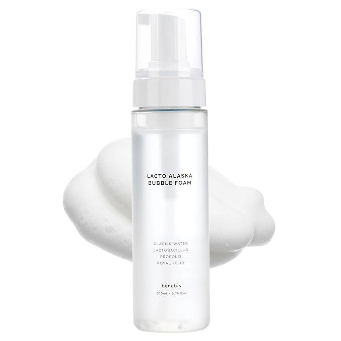 BENETUS Lacto Alaska Bubble Foam, Facial Cleanser, Face Wash, Moisture Balance, for Sensitive Skin Korean Skincare 200ml