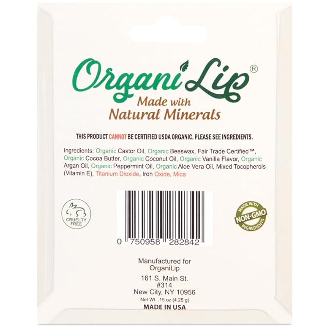 OrganiLip Tinted Lip Balm Moisturizer - Natural Moisturizer for Cracked & Dry Lips - All-Day Ultra Moisturizing Lip Care for Kids and Adults - Shimmer, Pink Champagne, Crimson, Plum Colors - 4 Pack