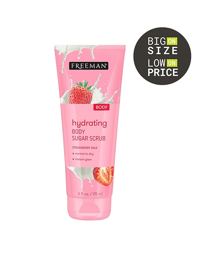Hydrating Milk Body Sugar Scrub by Freeman for Women - 6 oz Scrub