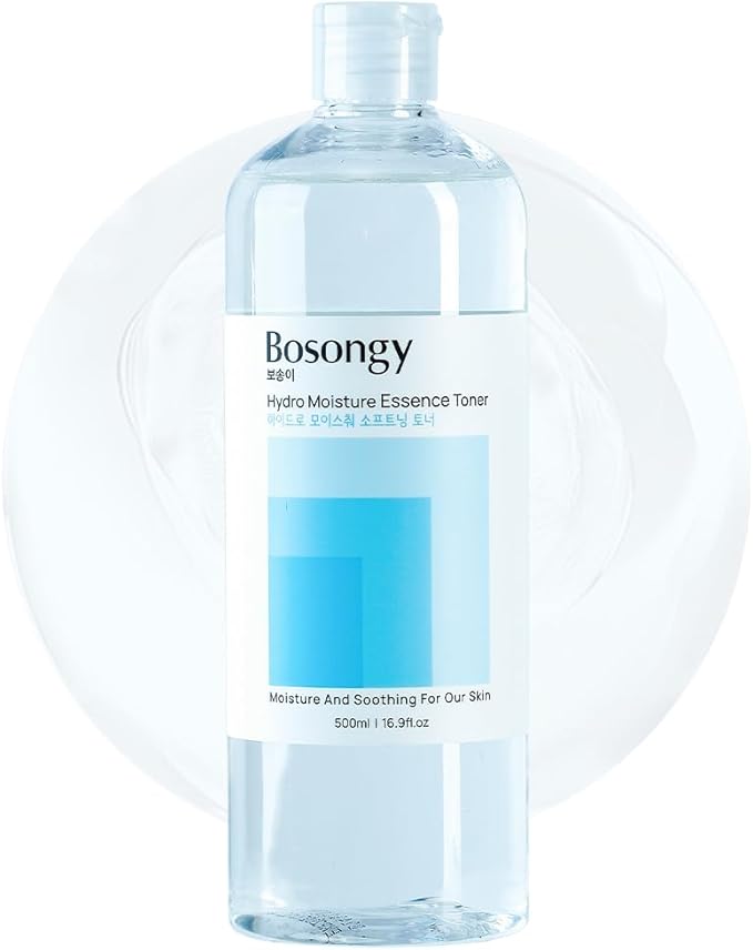 Hydro Moisture Essence Toner 500ml (16.9fl.oz) Deep Nourishing Facial Toner for Dry & Sensitive Skin, Korean Skincare Infused with Hyaluronic Acid, Panthenol, Salicylic Acid