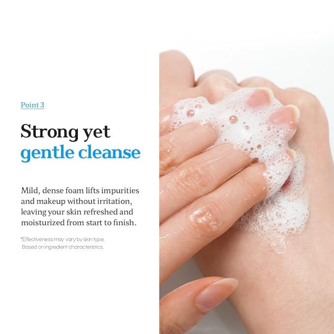 Mild Clear Cleansing Foam for Facial Cleansing with caulerpa lentillifera extract & Potassium [Vegan & Korean Skincare] – 5.07 fl. oz.