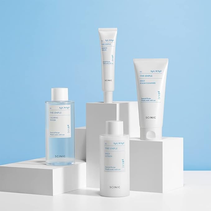 SCINIC The Simple Daily Face Lotion | Vegan, pH-Balanced Moisture Lotion with Madecassoside & Aloe Vera Leaf Juice | Korean Skin Care (8.79 fl.oz)