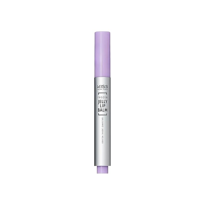 KISS NEW YORK Frozen Jelly Lip Balm Pen, High Shine Lip Gloss for Sheer Tint, Hydrating Lipstick With Hyaluronic Acid, Cooling Effect With Menthol, Non-Sticky & Long Lasting (Color Changing Purple)