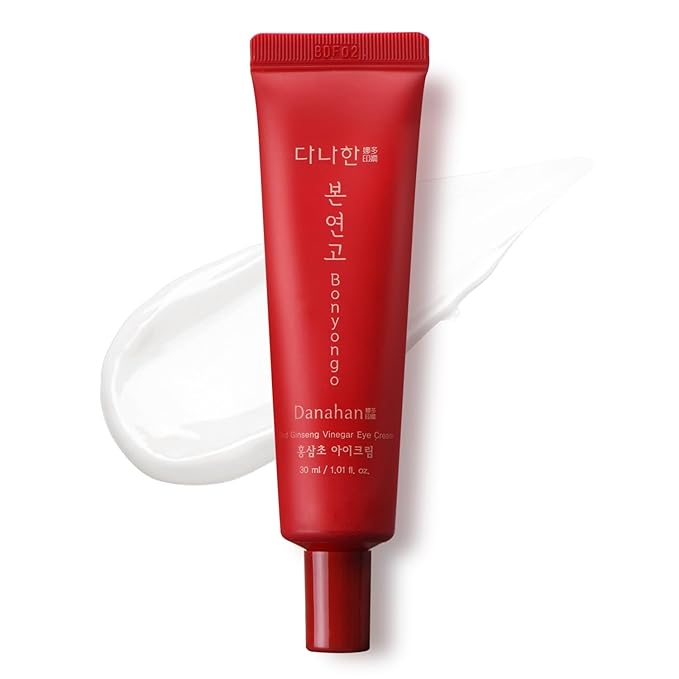 Danahan Bonyongo Red Ginseng Vinegar Eye Cream 1.01oz – Korean Anti Aging & Firming Under Eye Treatment Cream for Youthful Radiant Skin - Helps Reduce the look of dark circles, Puffiness & Finelines
