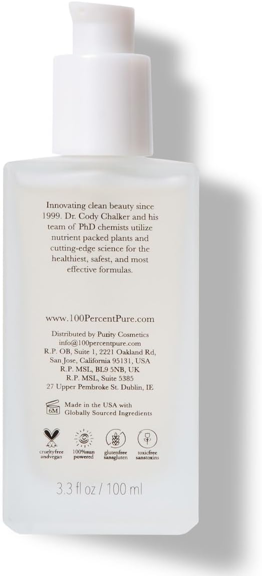 100% PURE Restorative Sea Essence Hydrating Toner, Organic Witch Hazel, Sea Kelp & Hyaluronic Acid Anti-Aging Alcohol-Free Facial Toner (4 Fl Oz)
