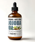 ORGANIC JOJOBA OIL - Cold Pressed, Unrefined in 4 oz Dark Glass Bottle with Dropper | An essential daily or night time moisturizer for face, skin, nails, lips, beard & hair