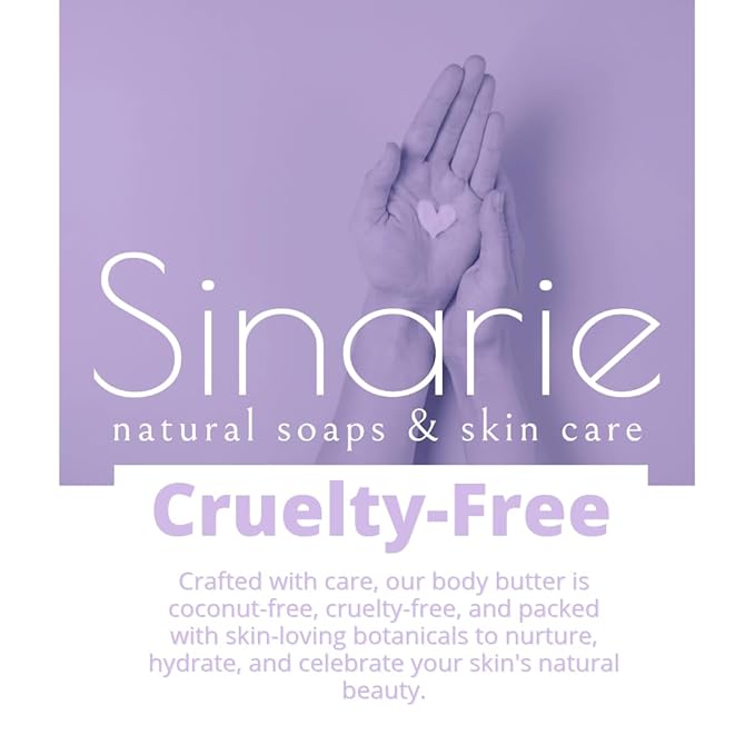 Sinarie Coconut-Free Body Butter – Ultra-Nourishing Moisturizer with Mango Butter, Avocado Oil & Jojoba Oil – Hydrating & Non-Greasy Lotion for Sensitive Skin (4 oz., Haven)