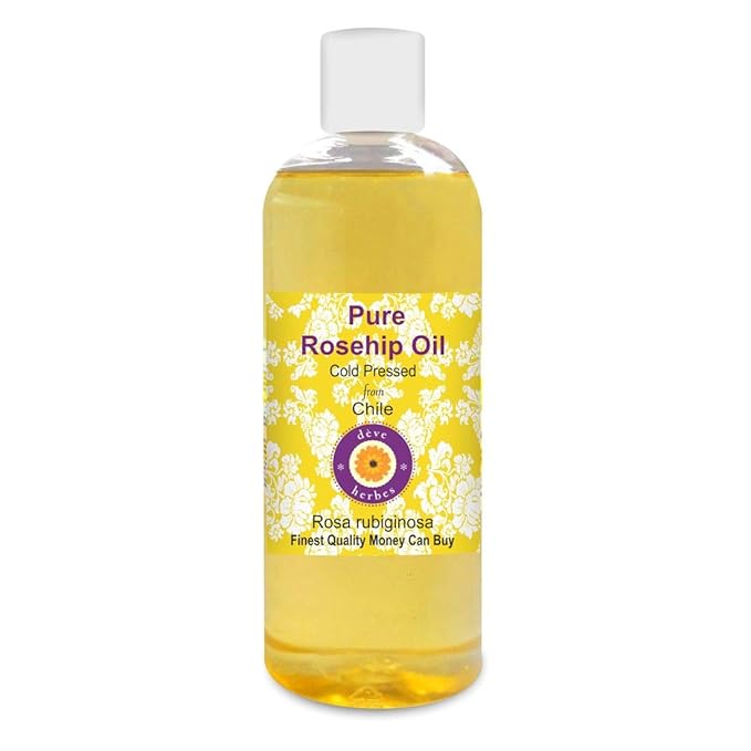 dève herbes Pure Rosehip Oil (Rosa rubiginosa) Cold Pressed 200ml (6.76 oz)