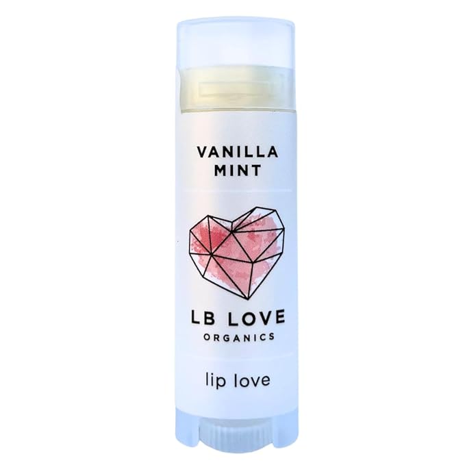 Lip Love | Organic Lip Balm | Organic beeswax and Plant Based | Natural Lip Balm (Vanilla Mint)