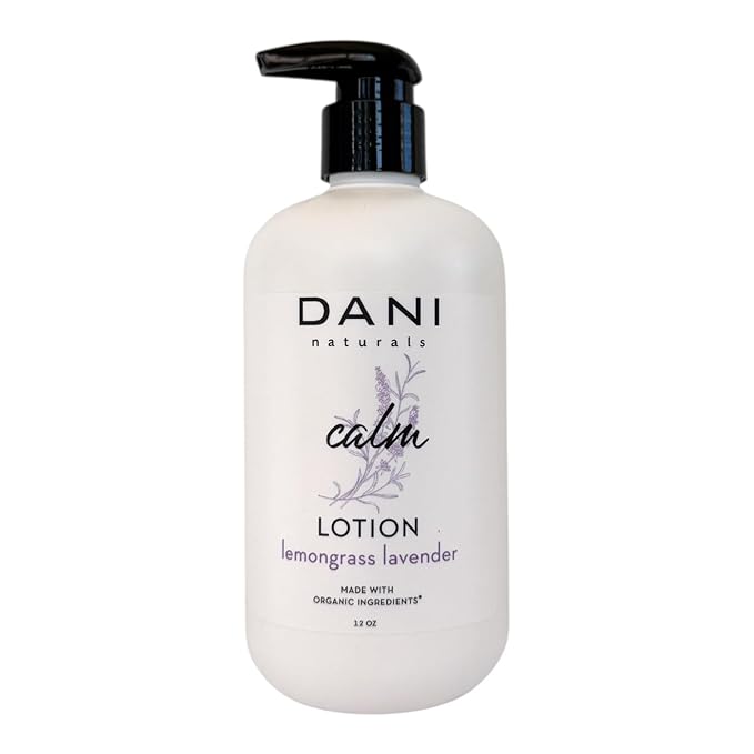 DANI Naturals Lemongrass Lavender Hydrating Lotion, Vegan Paraben-Free, Made with Organic Ingredients,12 fl oz