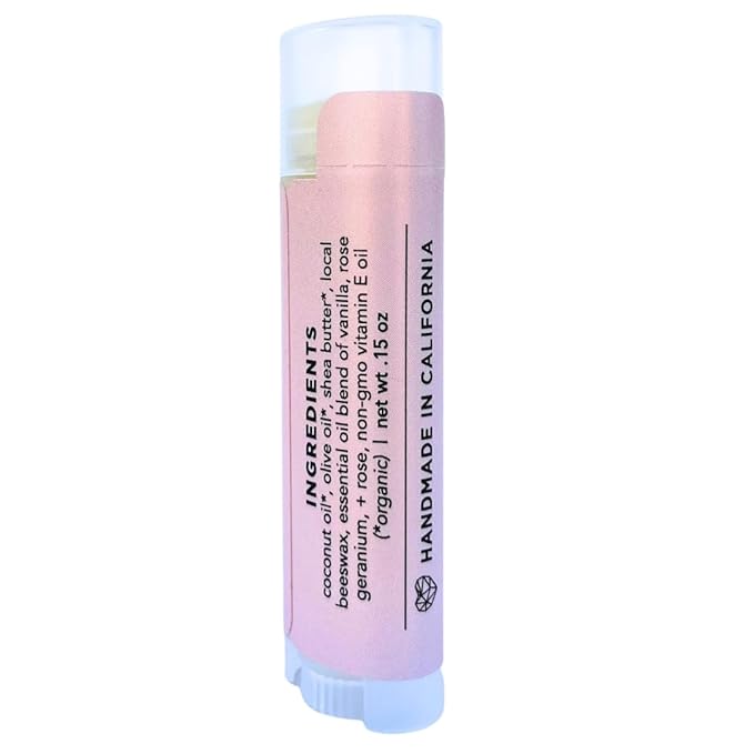 Lip Love | Organic Lip Balm | Organic beeswax and Plant Based | Natural Lip Balm (Vanilla Rose)