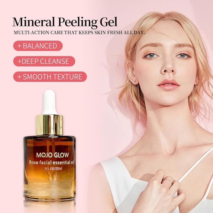 Rose Facial Essential Oil, Cold Pressed Organic Rosehip Face Oil, Natural Moisturizer for Dry Skin, Scar Repair & Glow, Non Comedogenic Serum, 1 fl oz