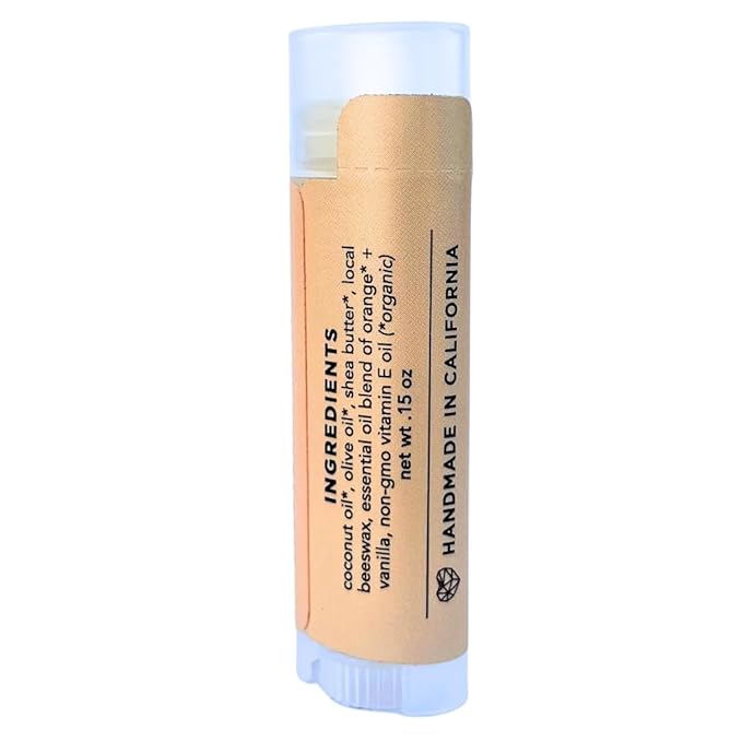 Lip Love | Organic Lip Balm | Organic beeswax and Plant Based | Natural Lip Balm (Orange Cream)