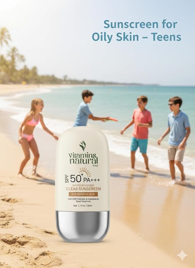 Sunscreen SPF 50 Face Cream Broad Spectrum UVA UVB Protection Lightweight Non Greasy Oil and Fragrance Free Water Resistant Facial Sunscreen 1.7 Oz