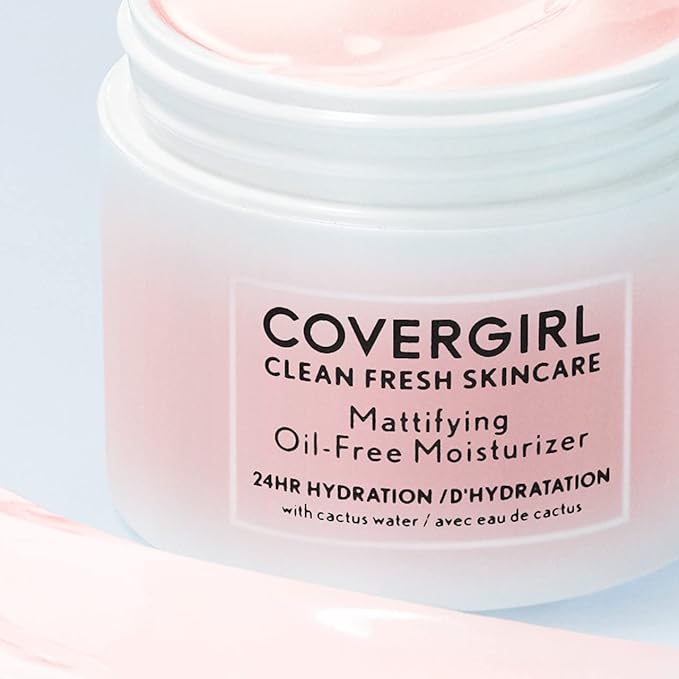 COVERGIRL Clean Fresh Skincare Mattifying Oil-Free Moisturizer, 2.0 Oz (Pack of 2)
