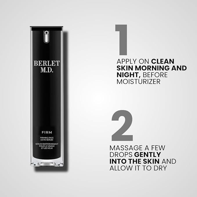 FIRM Face & Eye Serum, Oil-Free Firming & Anti-Aging Serum with Peptides, Aloe Vera & Cucumber Extract, Reduces Dark Circles & Fine Lines, Vegan, Fragrance-Free, All Skin Types, 30ml