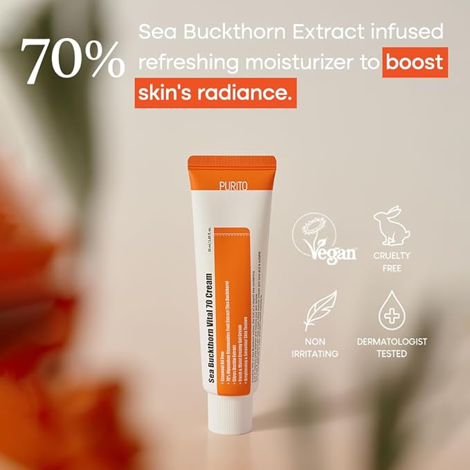 PURITO [ESSENTIAL OIL-FREE Sea Buckthorn Vital 70 Cream 50ml / 1.7 fl.oz