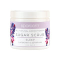 SpaRoom All Natural Aromatherapy Shea Butter and Raw Sugar Hydrating and Exfoliating Body Scrub, 16 oz, Sleep- Lavender and Geranium Essential Oils