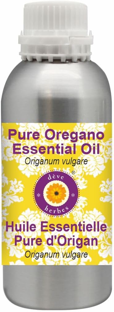 dève herbes Pure Oregano Essential Oil (Origanum vulgare) Steam Distilled 630ml (21 oz)