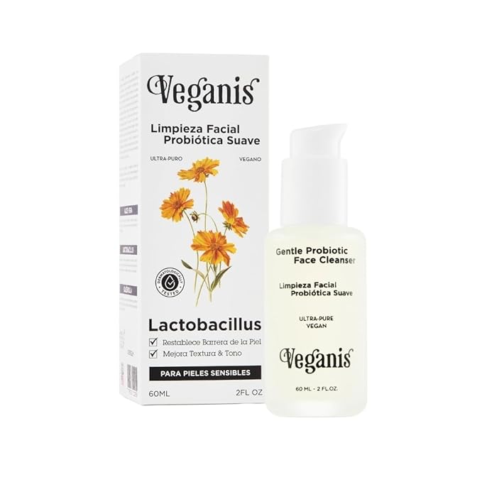 Gentle Probiotic Face Cleanser - Aloe Vera & Calendula – Hydrating Daily Facial Cleanser for All Skin Types – Helps Remove Impurities & Support Skin Balance – Vegan & Non-Drying Formula
