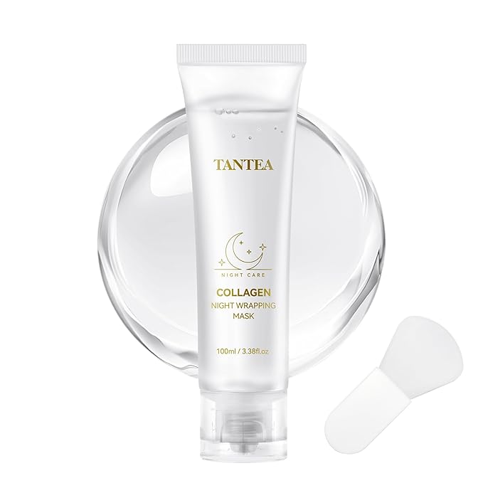 Tantea Collagen Night Wrapping Mask - Hydrating & Firming Overnight Face Mask for Pore Refinement, and Elasticity Boost - Gentle for All Skin Types - 100ml / 3.38fl oz