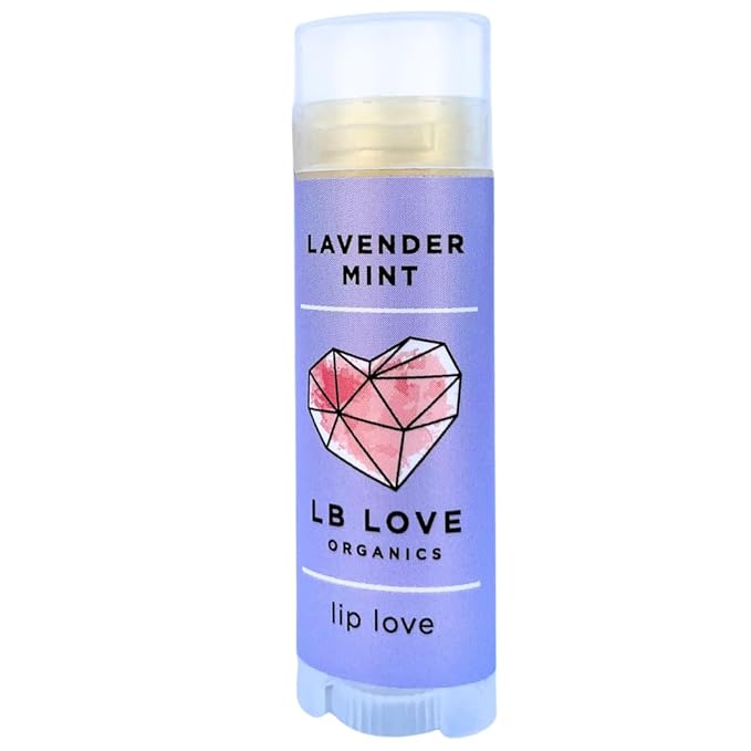 Lip Love | Organic Lip Balm | Organic beeswax and Plant Based | Natural Lip Balm (Lavender Mint)