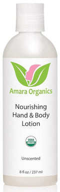 Organic Body Lotion - USDA Certified Organic Nourishing Hand & Body Lotion - Unscented - 8 fl oz