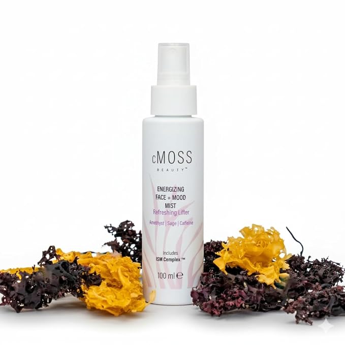 Anti-Aging Glass Skin Face Mist – Instant Lift, Glow & Tighten | Sea Moss + Hyaluronic Acid Caffeine & Amethyst – Mood Boost, Oil-Free All Skin Types