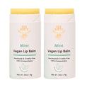 Mint Scent Lip Balm 2 Pack - Organic and Vegan Lip Moisturizer - Cruelty-Free, Eco-Friendly - Plastic-Free with Compostable Packaging - Made in USA Lip Balm Set