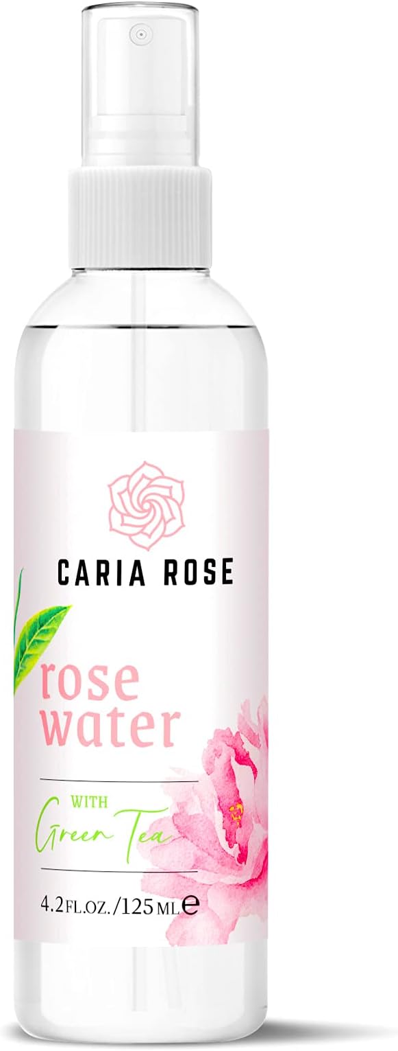 Rosewater Hydrating Spray with Green Tea | Rose Water Facial Toner with Green Tea (4.2 oz)
