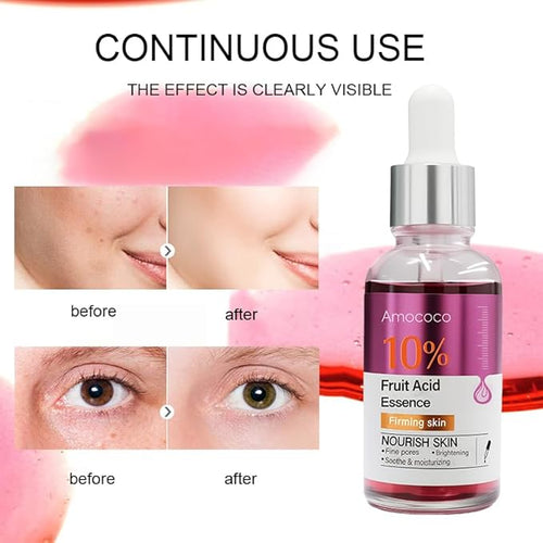 5% Ceramide Moisturizing Serum & 10% AHA Gentle Exfoliating Duo Set, 30ml x 2 | Fragrance-Free Hydration & Smoothing for Radiant Skin | All Skin Types