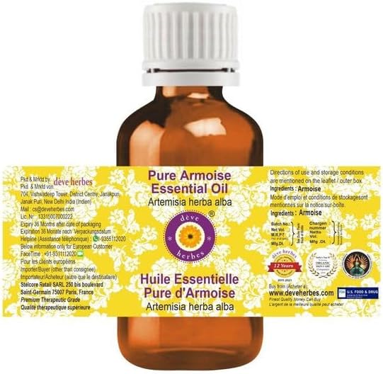 dève herbes Armoise Essential Oil (Artemisia herba alba) Pure | Non-Sticky | Non-Greasy | Lightweight | Men & Women | All Skin Types | Steam Distilled 15ml (0.5 oz)