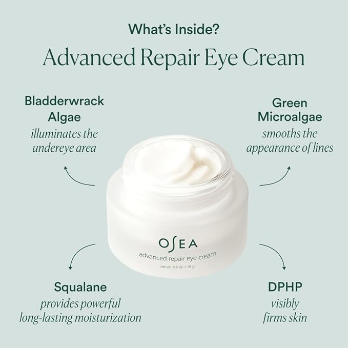 OSEA Eye Care Duo - Ocean Eyes Age-Defying Serum Roller Ball and Advanced Repair Eye Cream