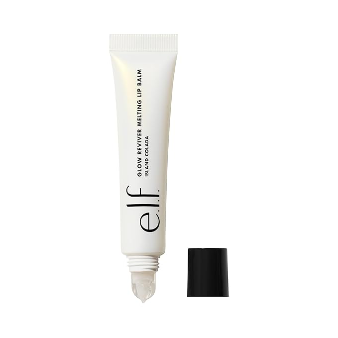 e.l.f. Glow Reviver Melting Lip Balm, Hydrating Tinted Lip Balm For A Glossy Finish & Soft, Supple Lips, Vegan & Cruelty-Free, Island Colada