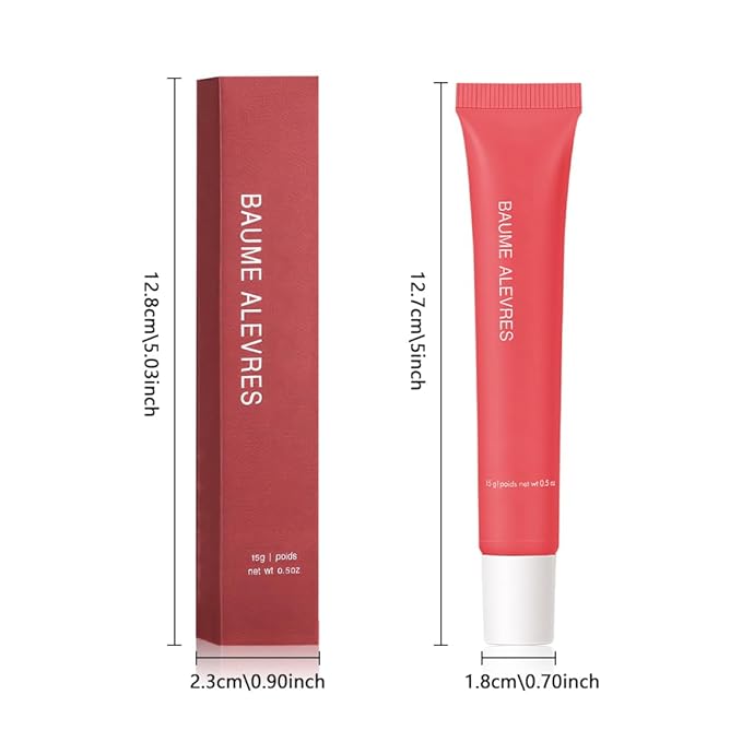Butter Lip Balm – Ultra-Hydrating Lip Care with Shea Butter & Olive Oil, Soothes Dry Lips with Natural Tint & Gloss Effect, Lip Plumper Moisture & Light Lip Stain Finish #3 Poppy