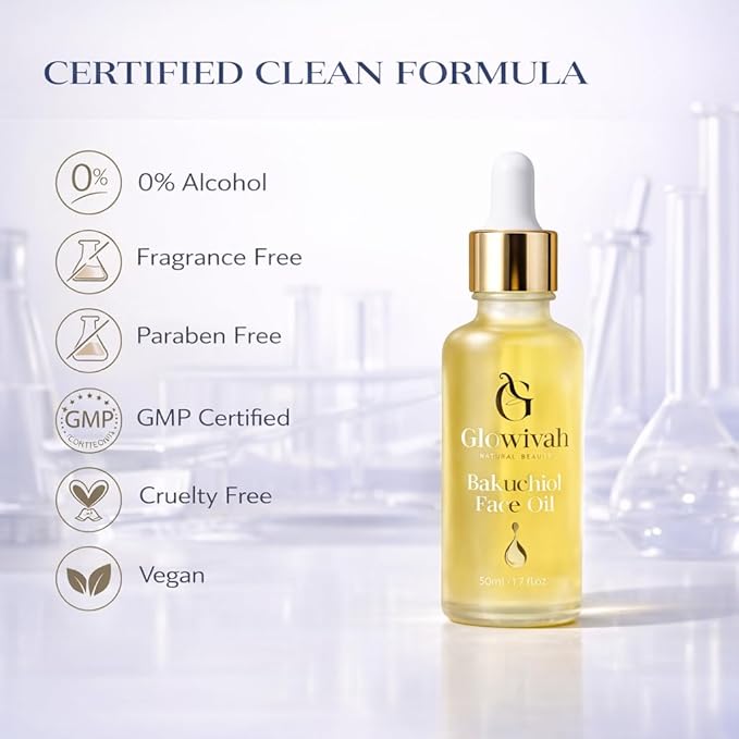 BAKUCHIOL OIL Rejuvenating Botanical Elixir with Bakuchiol Anti Aging Facial Oil with Jojoba, Rosehip & Squalane, Natural Retinol Alternative for Wrinkles, Dark Spots, Dry Skin Hydration & Glow