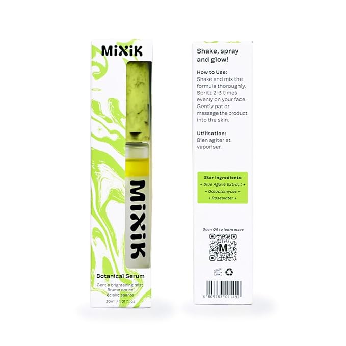 MIXIK Korean Skin Care Serum Spray - Hydrating Serum for Face, Glow Face Mist, Vegan Botanical Spray, Alcohol and Fragrance Free, Hydrating Mist (30 ml (1.0 fl oz) Travel Size)