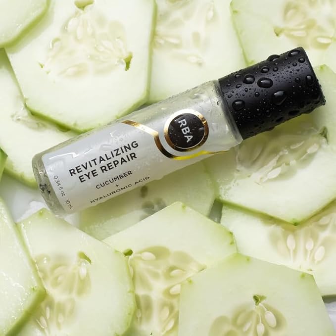 RBA Skincare’s Revitalizing Eye Repair, Hyaluronic Acid & Cucumber Eye Serum, for Dark Circles, Helps Smooth Wrinkles & Depuff Eyes, 100% Natural, 10ml