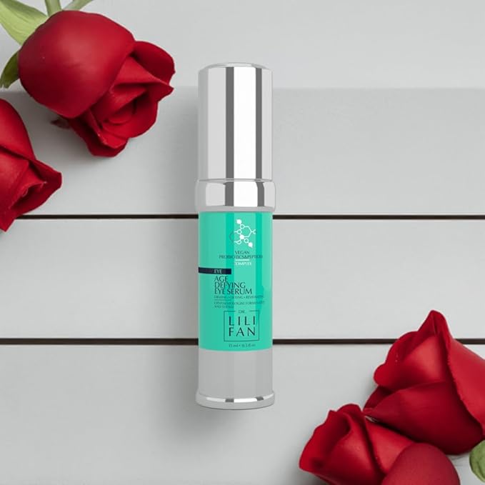 Dr Lili Fan Probiotic Age-Defying Eye Serum. Peptide Eye Serum for Fine Lines, Puffiness & Hydration. Vegan, Gentle for Sensitive Skin. 0.5 fl oz