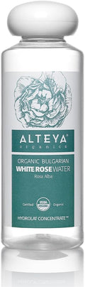 Alteya Organics White Rose Water USDA Certified Organic Facial Toner, 8.5 Fl Oz/250mL Pure Bulgarian Rosa Alba Flower Water,Award-Winning Moisturizer BPA-Free Bottle with Reducer