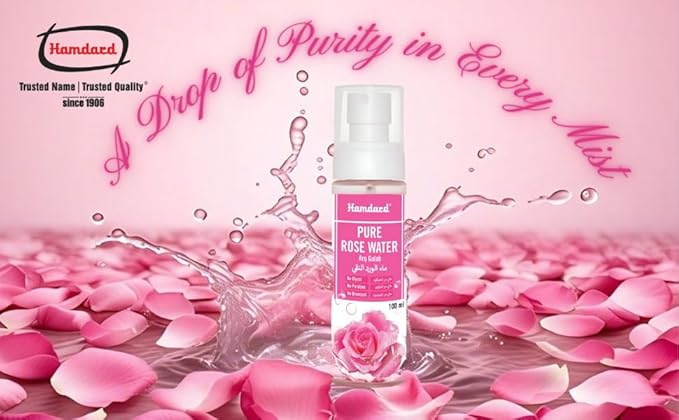 Hamdard Pure Natural Rose Water Spray 100ml / 3.38Fl Oz