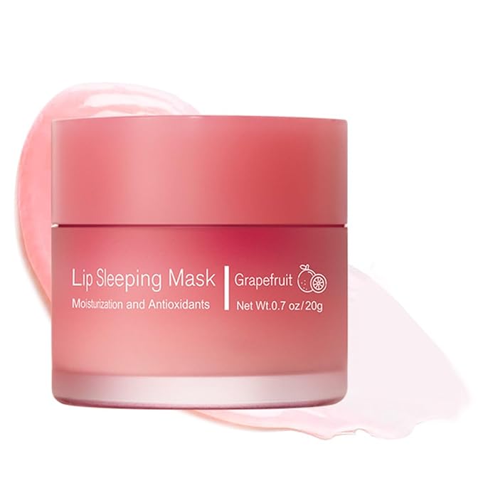 Sleeping lip mask, Repairing Lip Balm, Long-Lasting Nourish & Hydrate Lip mask, Hydrating, Moisturizing Lip Skin Care, Improve Lip Color, Reduce Lip Lines Anti-chapped Lip Cream (03# Grapefruit)