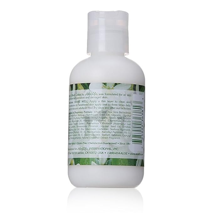 Aloe Life - Face & Body Lotion, Concentrated Formula, Hydrates Dry Skin, Contains Antioxidants, Minerals, & Herbal Extracts, Pleasant Grapefruit Scent, Safe For All Skin Types, Gluten-Free (4 oz)