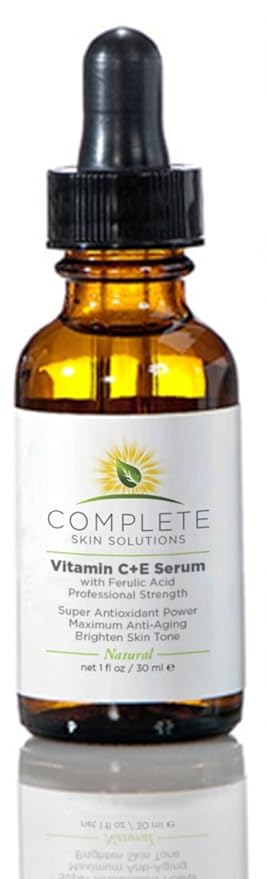 Natural Vitamin C E Serum with Ferulic and Hyaluronic Acid 1 oz