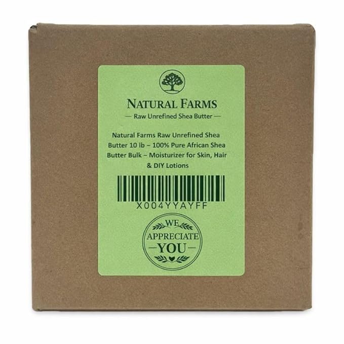Natural Farms 10 lb 100% African Shea Butter from Ghana (10 pound)