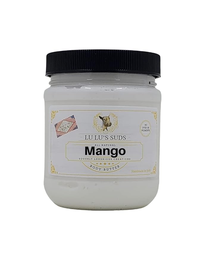 Lu Lu's Suds Hand Made All Natural Body Butter (8 oz, Mango)
