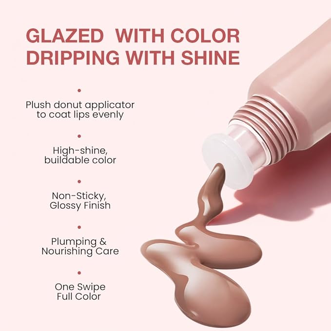 FeiCuiYun Lip Tinted Glowy Balm Hydrating Tinted Lip Serum Lip Gloss, Ultra-Hydrating Natural Vegan Lip Balm, Sheer-Tinted Shine & Hydration, Soothes & Softens Dry Lips Skincare (Light Brown)