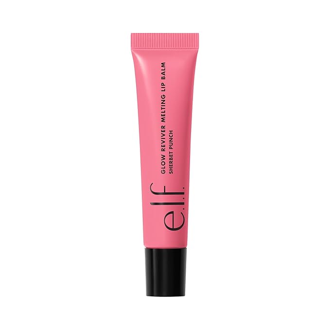 e.l.f. Glow Reviver Melting Lip Balm, Hydrating Tinted Lip Balm For A Glossy Finish & Soft, Supple Lips, Vegan & Cruelty-Free, Sherbet Punch