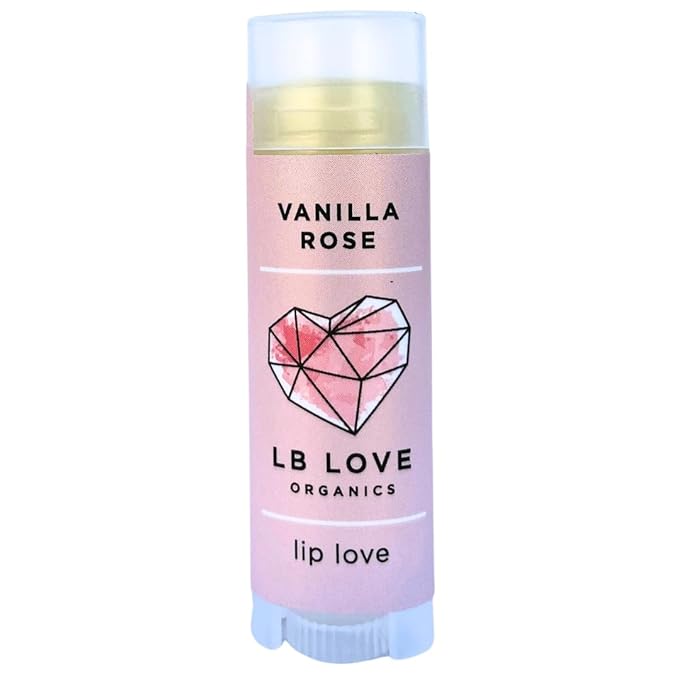 Lip Love | Organic Lip Balm | Organic beeswax and Plant Based | Natural Lip Balm (Vanilla Rose)